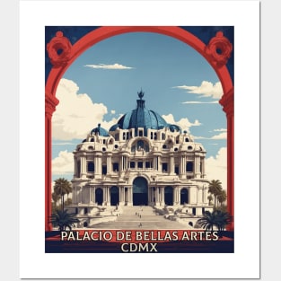 Palacio de Bellas Artes Mexico Vintage Poster Tourism Posters and Art